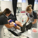 Charity leg wax at Rotherham College