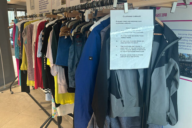 Free clothing rail in the UCR reception